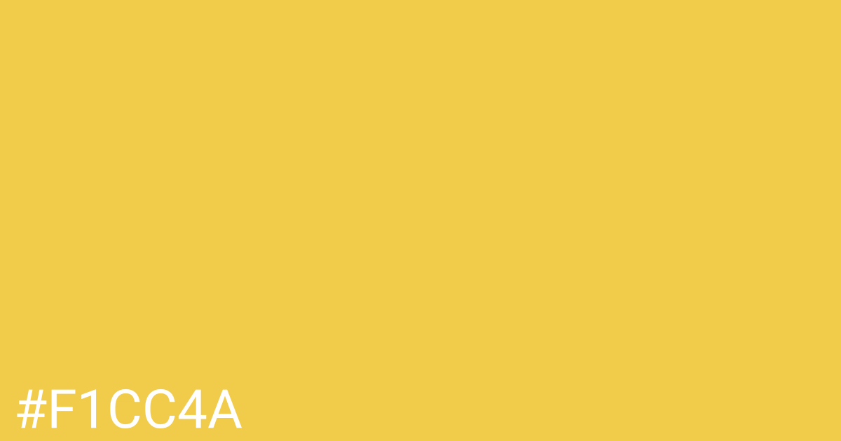 Hex color #f1cc4a graphic