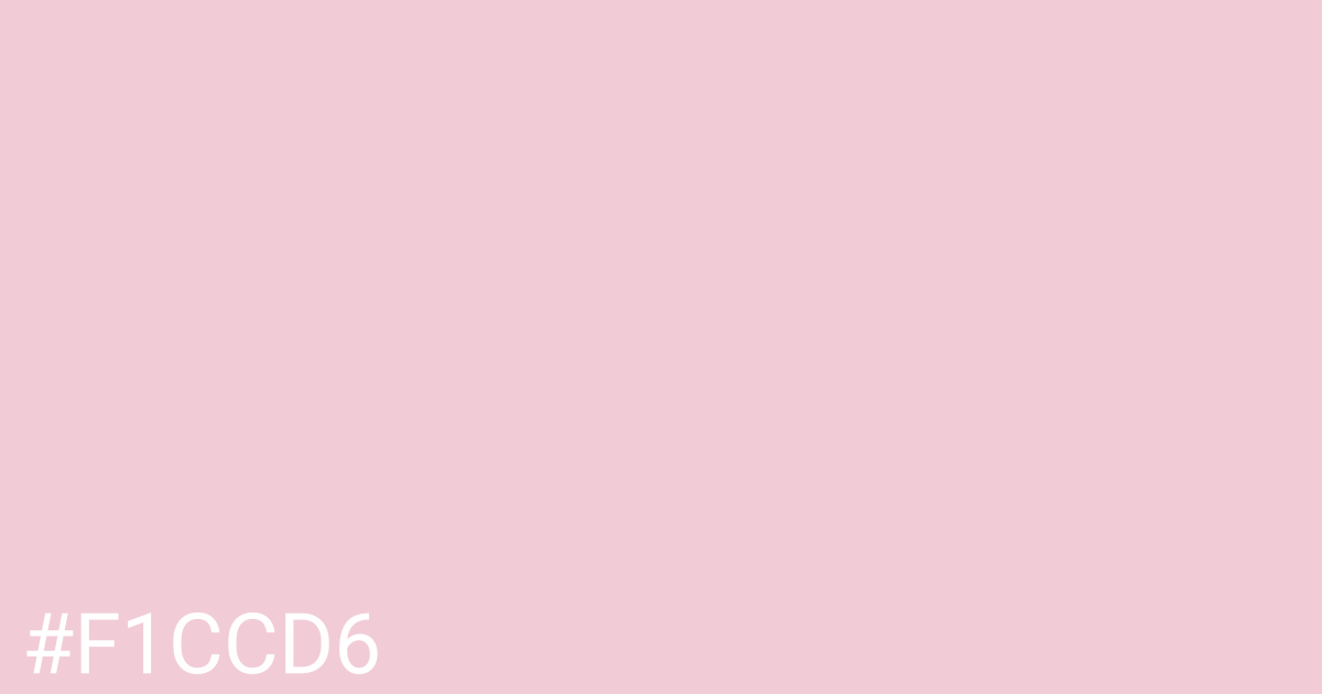 Hex color #f1ccd6 graphic