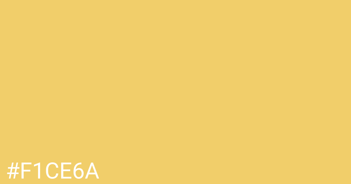 Hex color #f1ce6a graphic