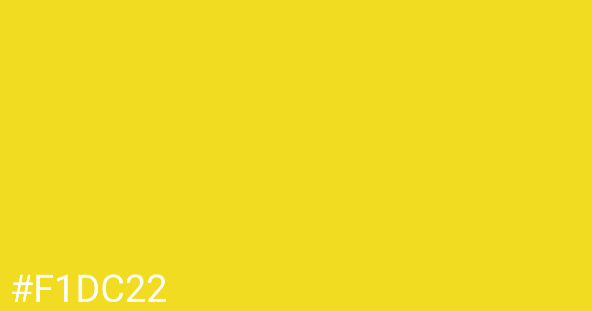 Hex color #f1dc22 graphic