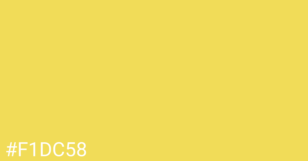Hex color #f1dc58 graphic