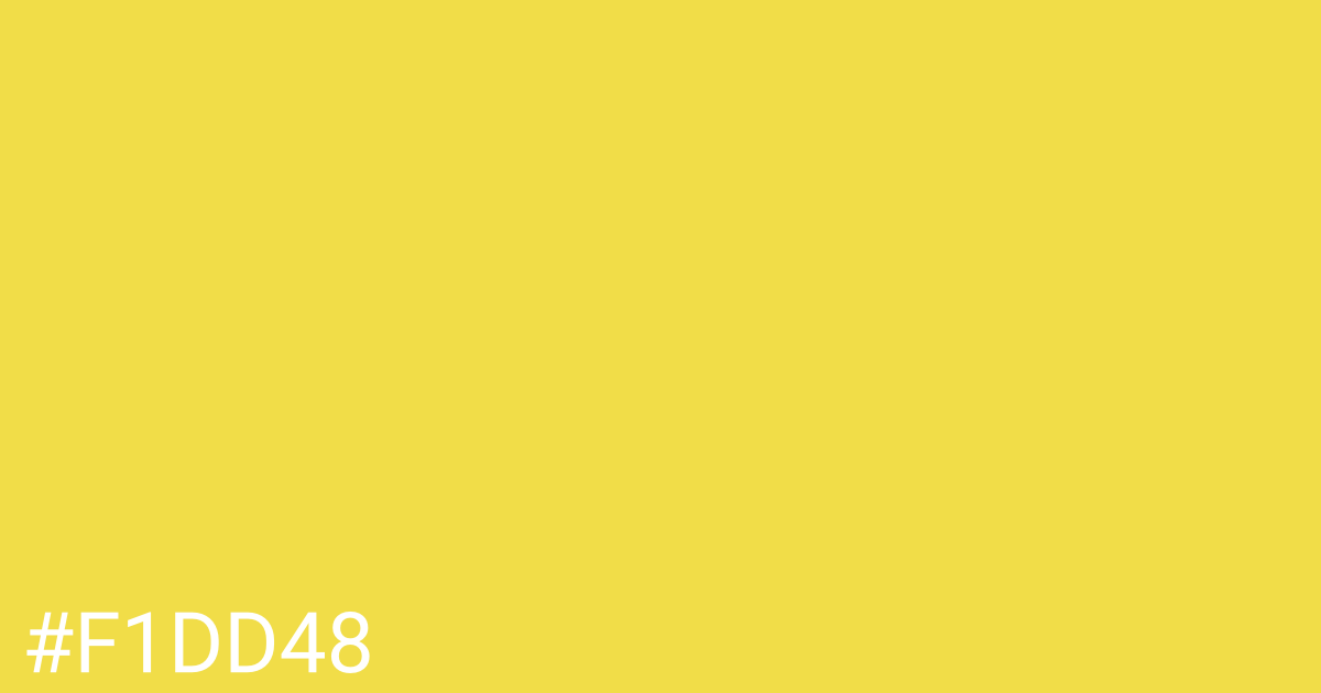 Hex color #f1dd48 graphic