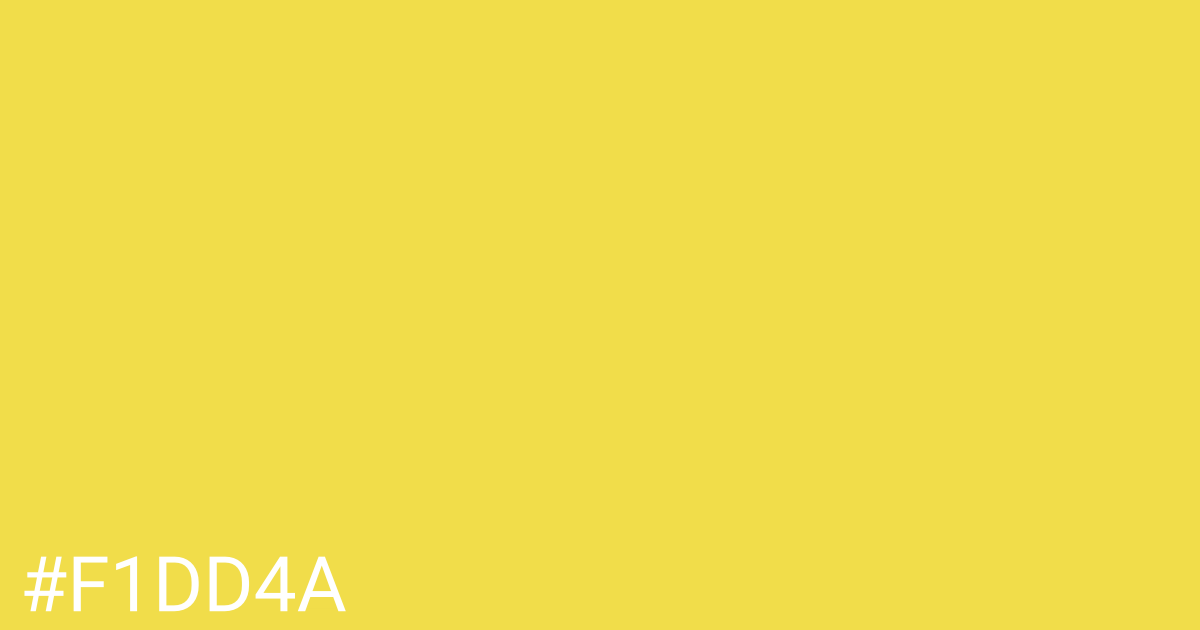 Hex color #f1dd4a graphic