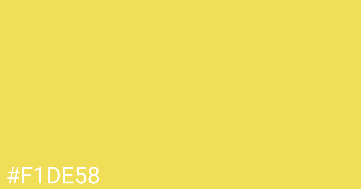 Hex color #f1de58 graphic