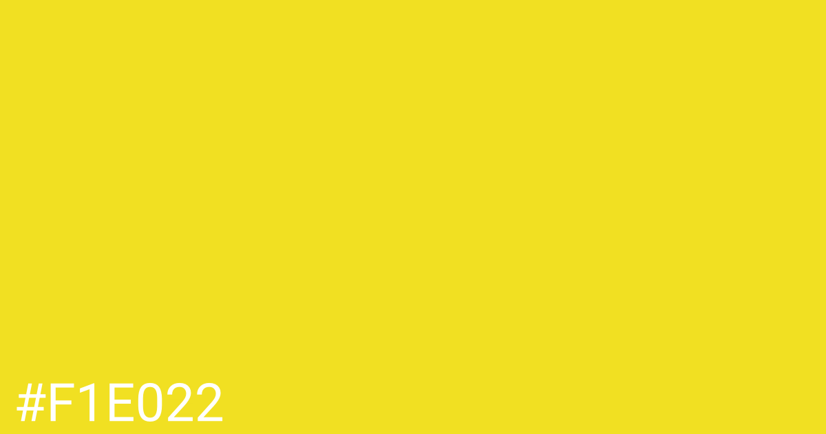 Hex color #f1e022 graphic