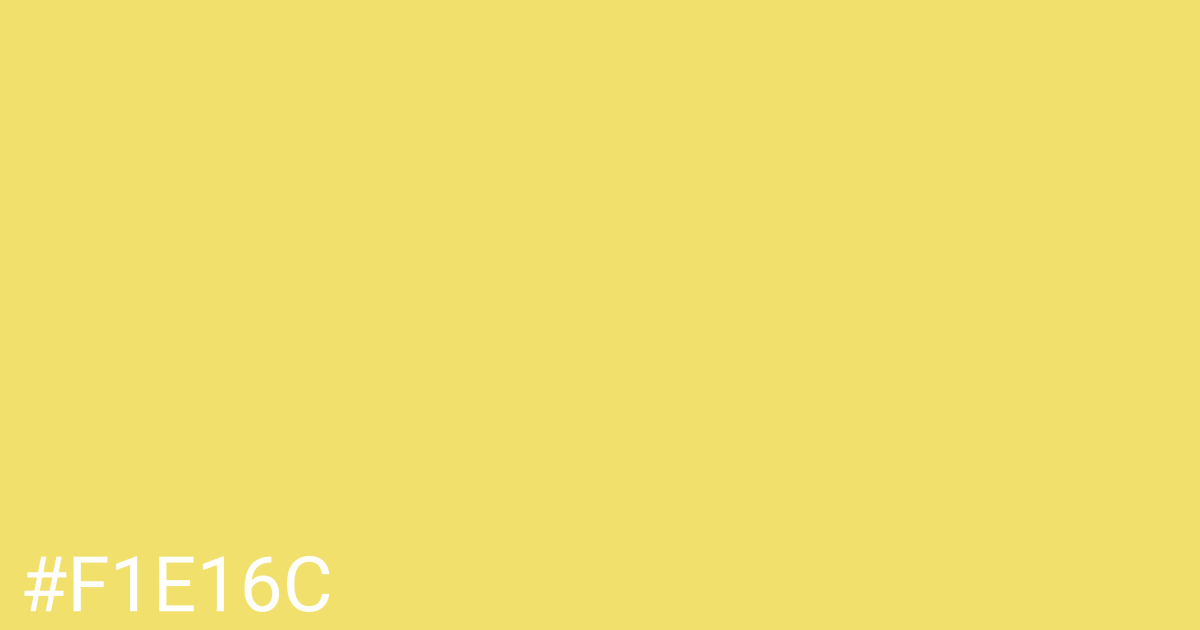 Hex color #f1e16c graphic