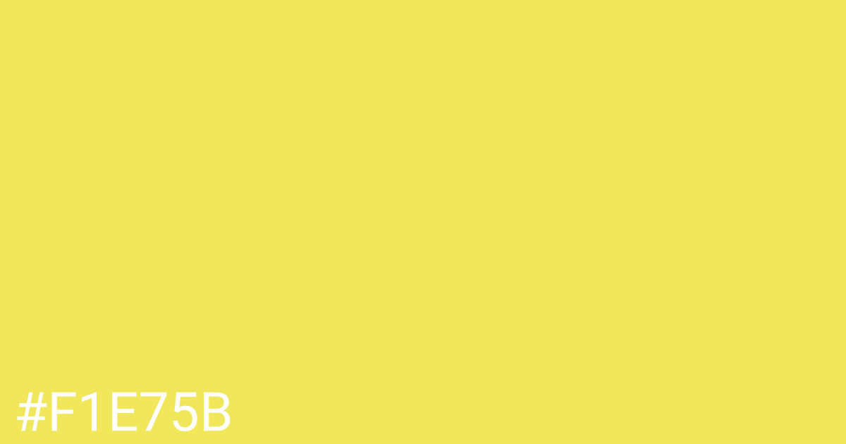 Hex color #f1e75b graphic