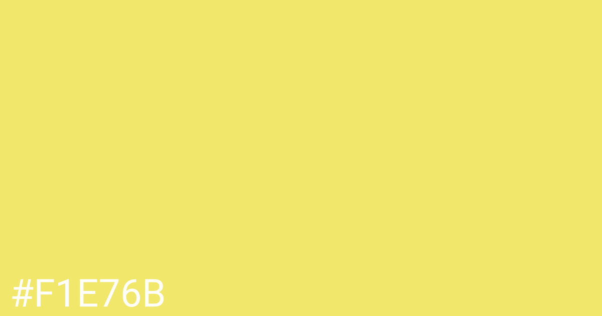 Hex color #f1e76b graphic