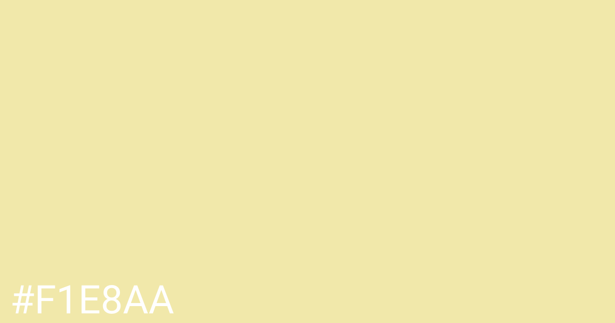 Hex color #f1e8aa graphic