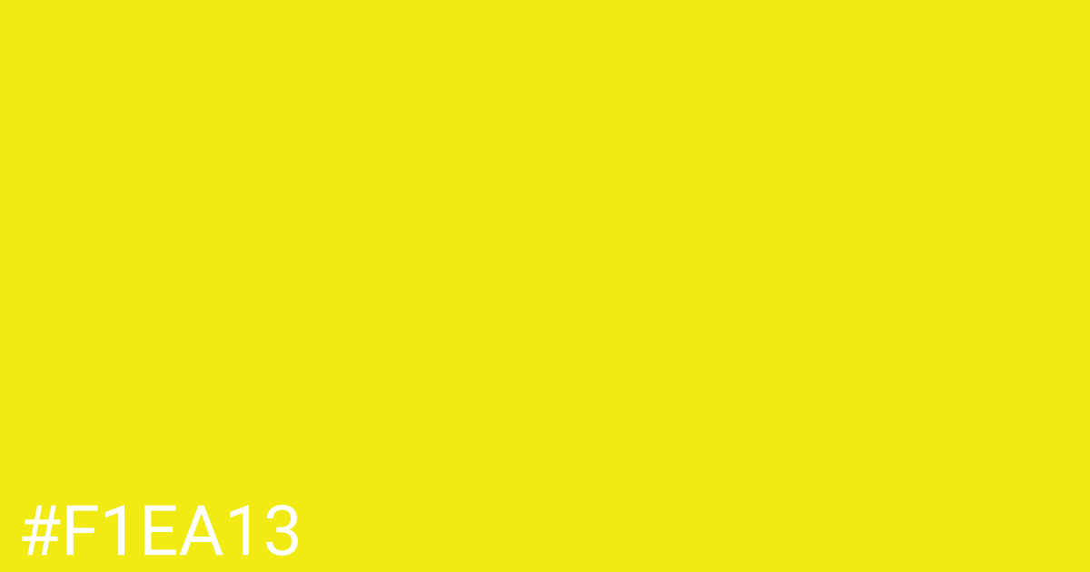 Hex color #f1ea13 graphic