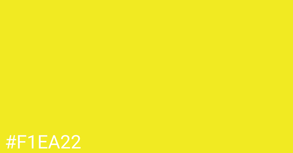 Hex color #f1ea22 graphic