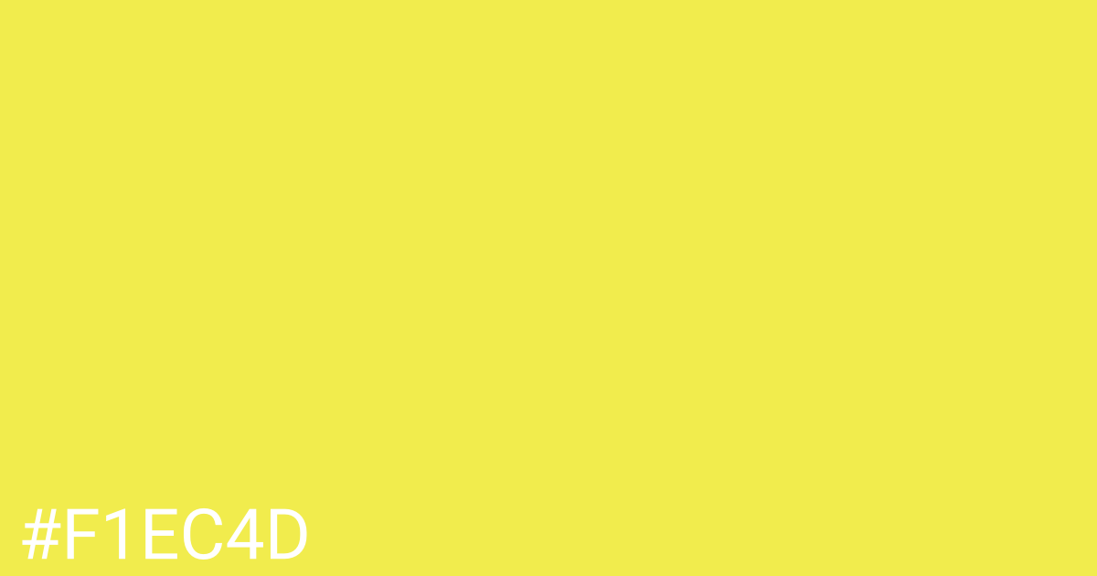 Hex color #f1ec4d graphic