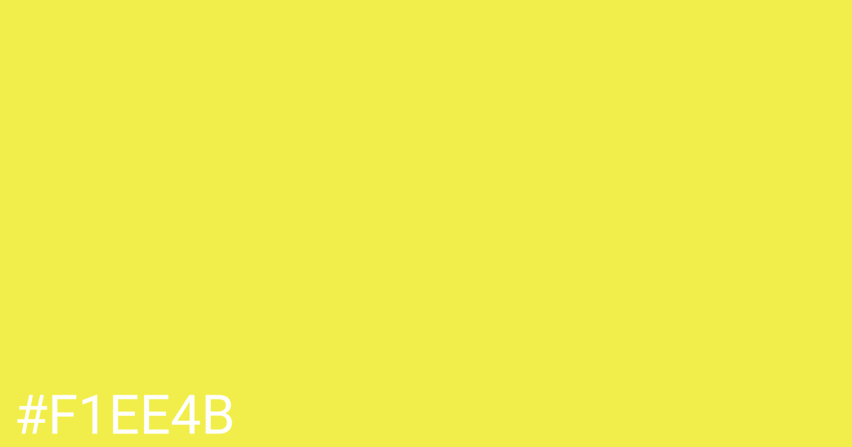 Hex color #f1ee4b graphic