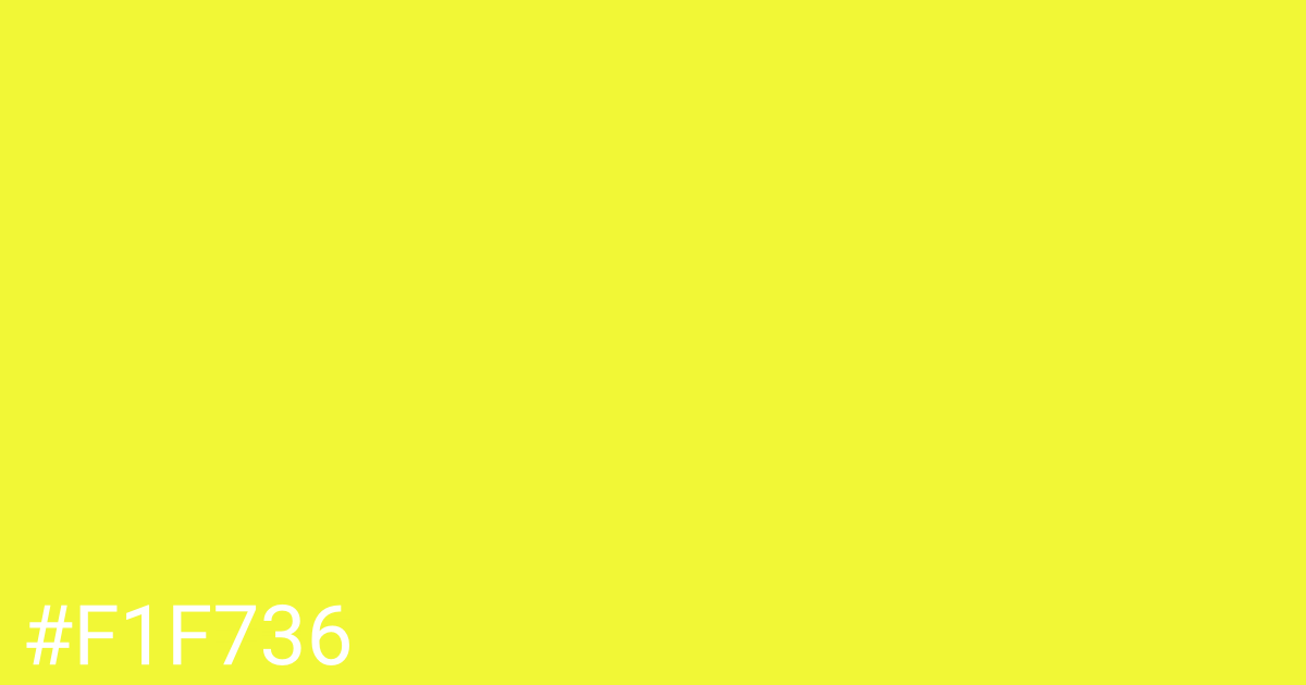 Hex color #f1f736 graphic