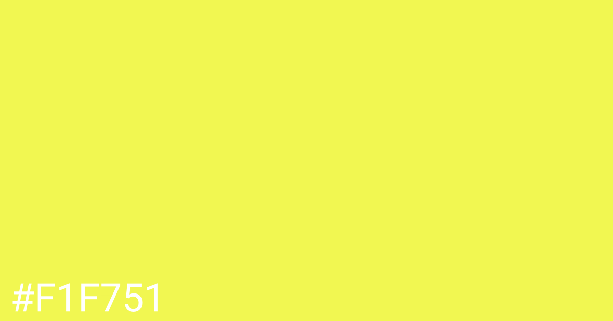 Hex color #f1f751 graphic