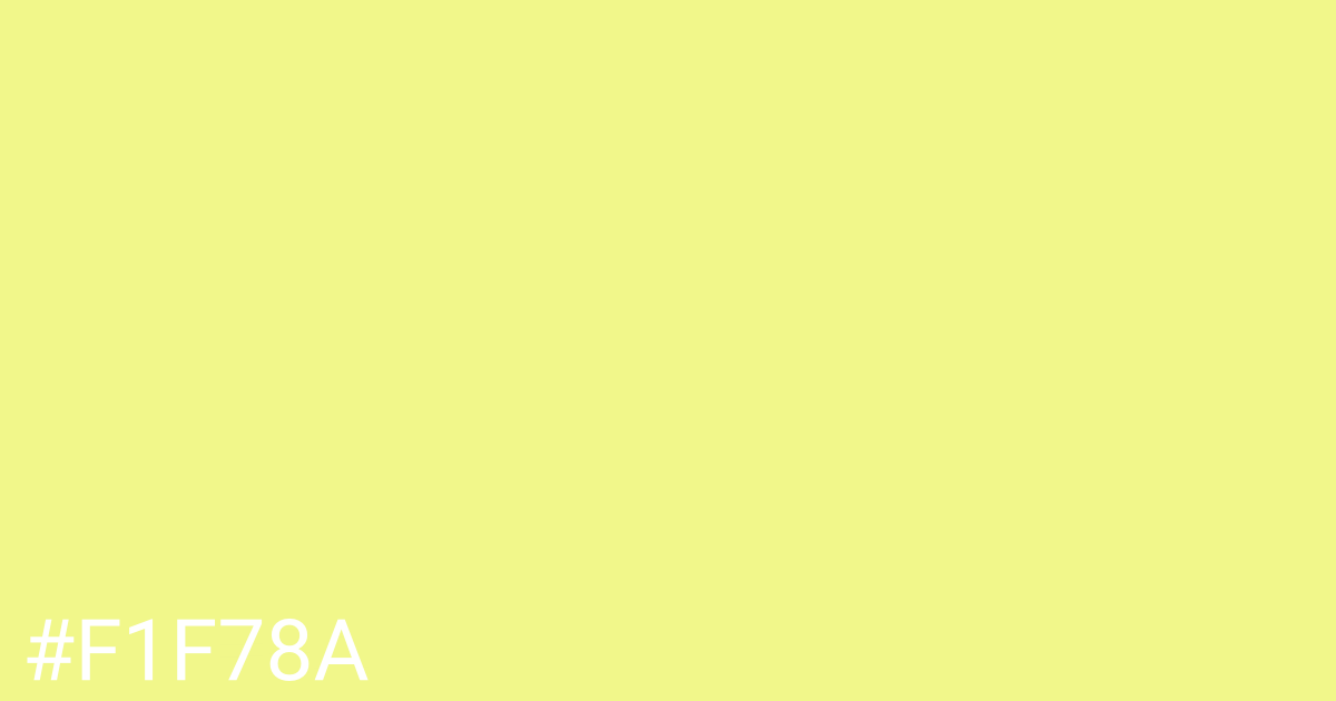 Hex color #f1f78a graphic