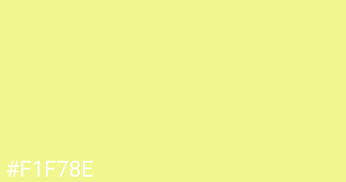 Hex color #f1f78e graphic