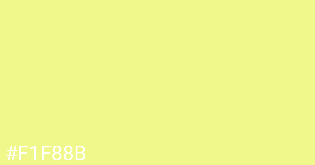 Hex color #f1f88b graphic