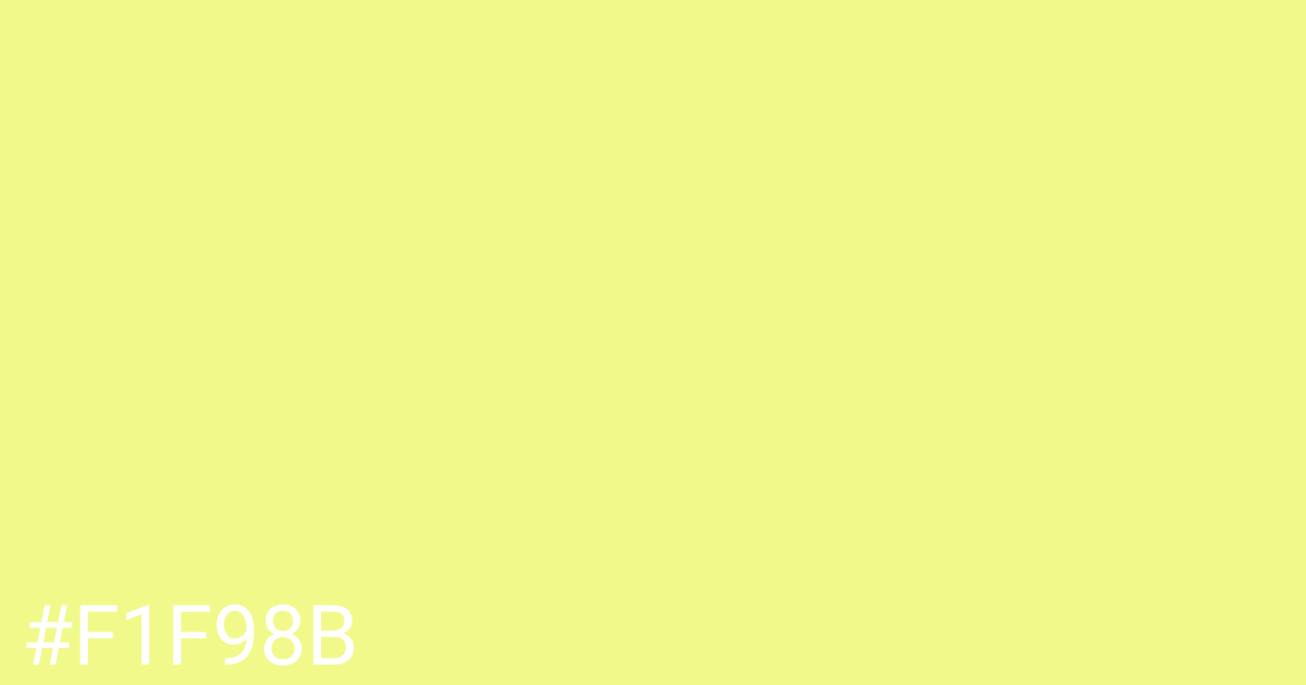 Hex color #f1f98b graphic