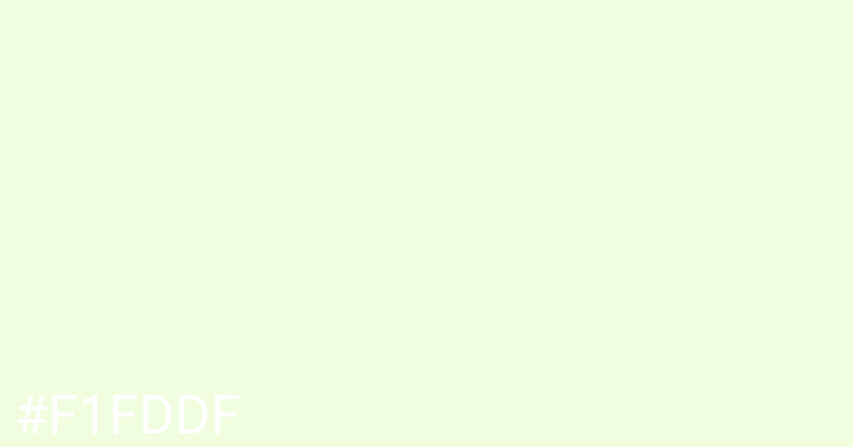 Hex color #f1fddf graphic