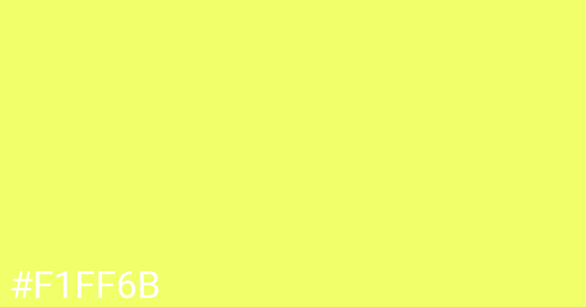 Hex color #f1ff6b graphic