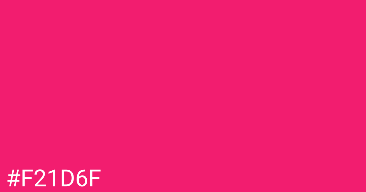 Hex color #f21d6f graphic