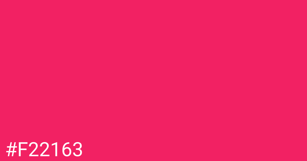 Hex color #f22163 graphic