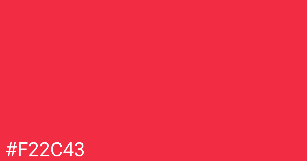 Hex color #f22c43 graphic