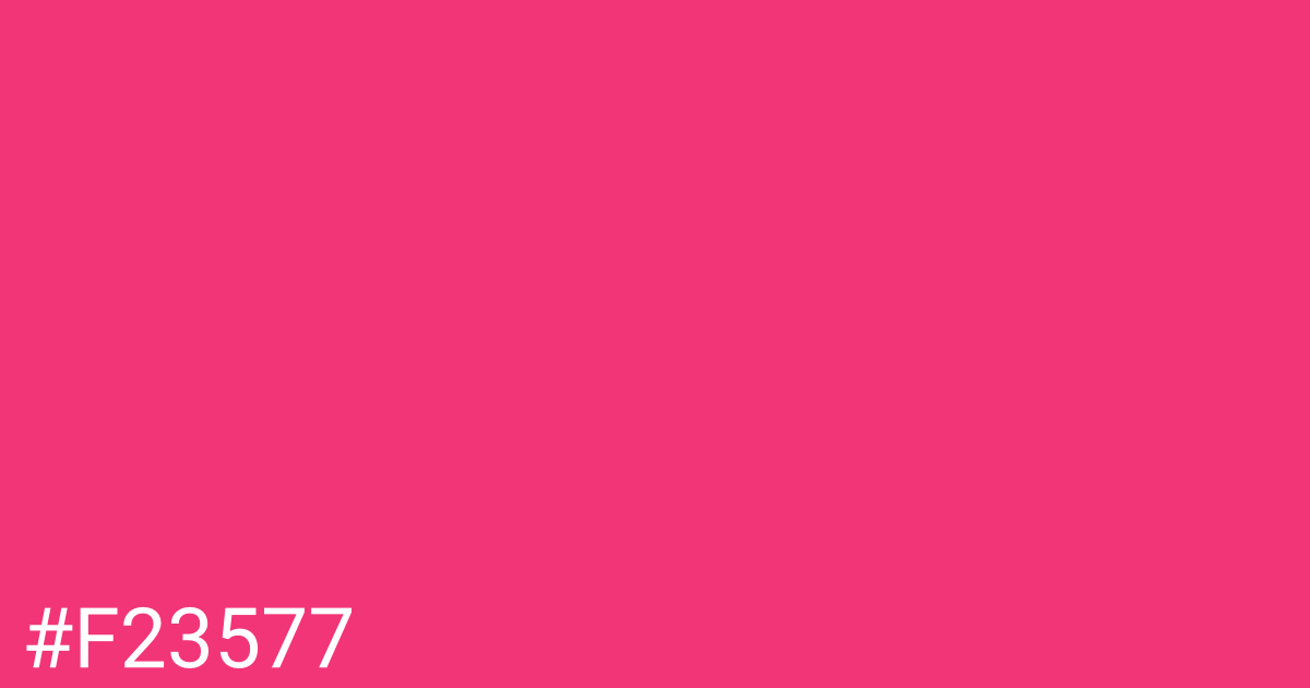 Hex color #f23577 graphic