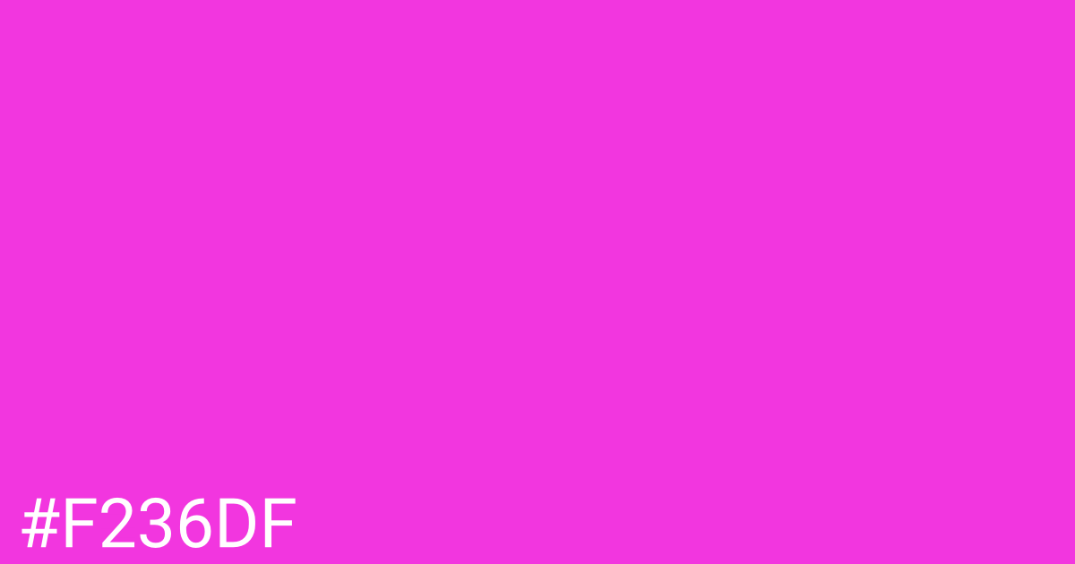 Hex color #f236df graphic