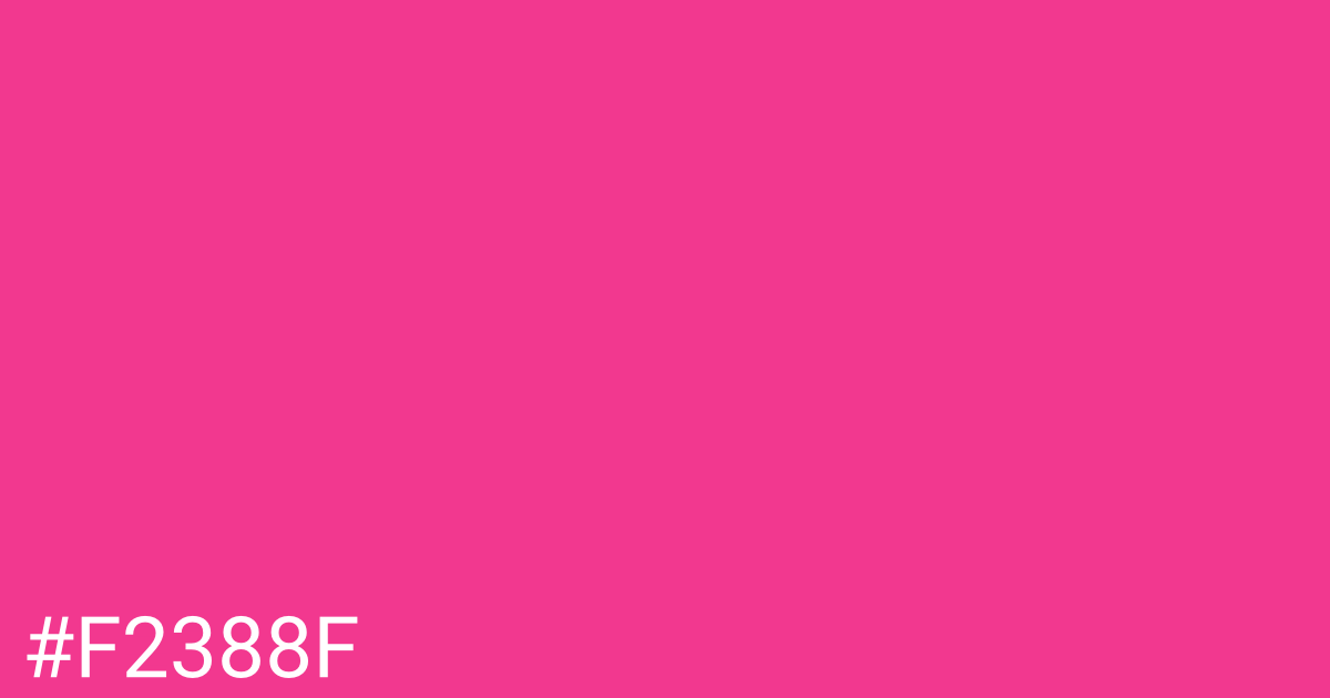 Hex color #f2388f graphic