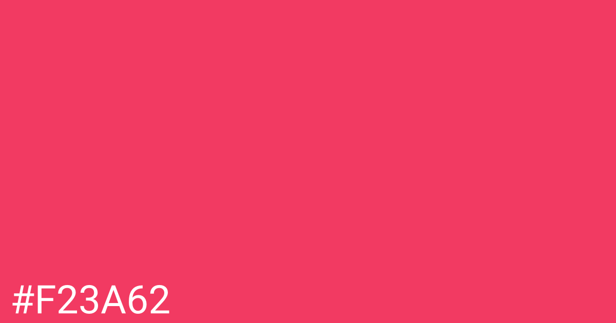 Hex color #f23a62 graphic