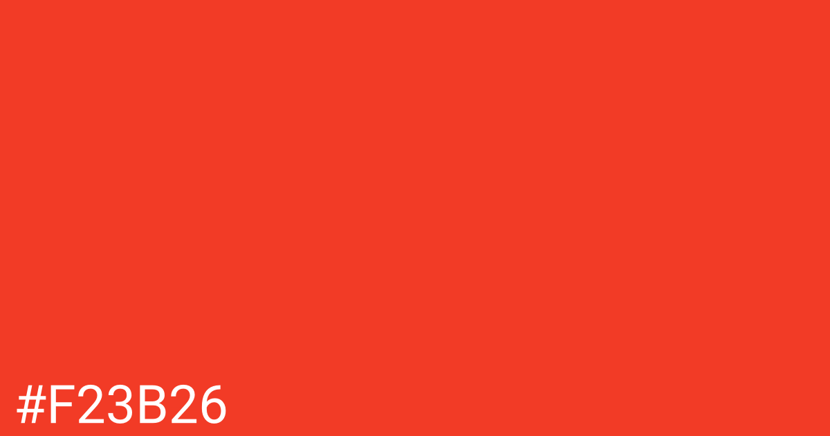 Hex color #f23b26 graphic