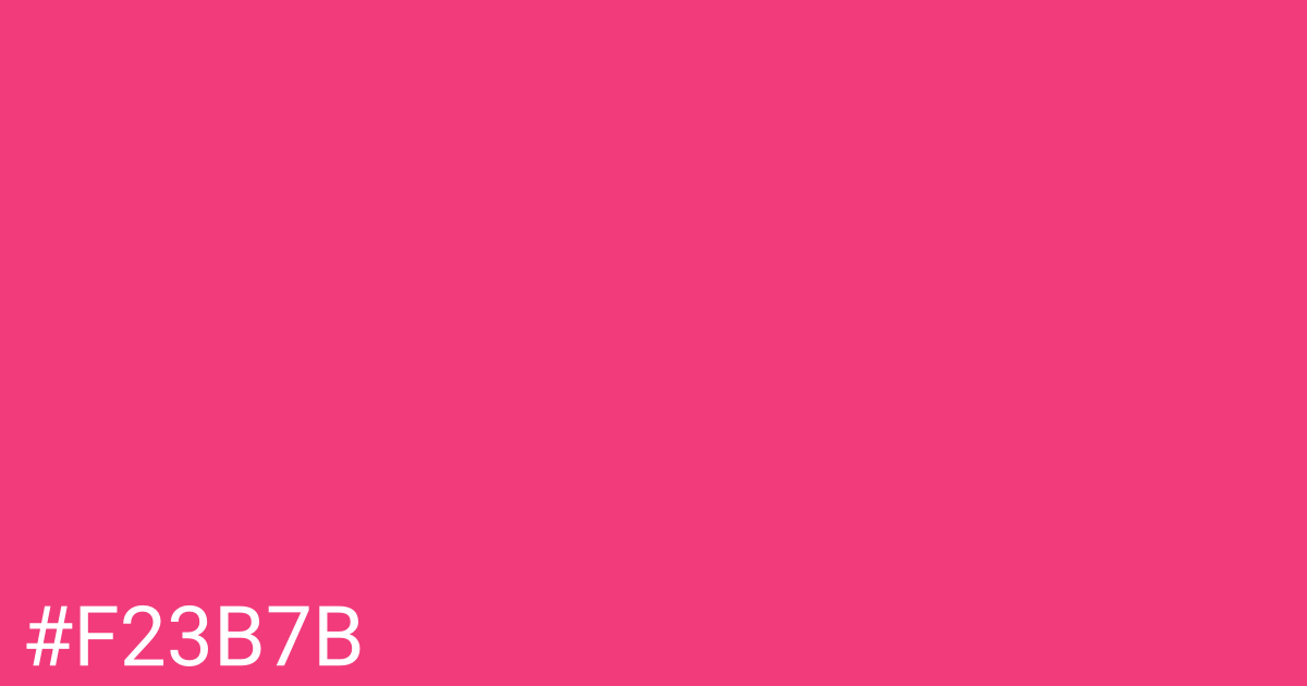 Hex color #f23b7b graphic