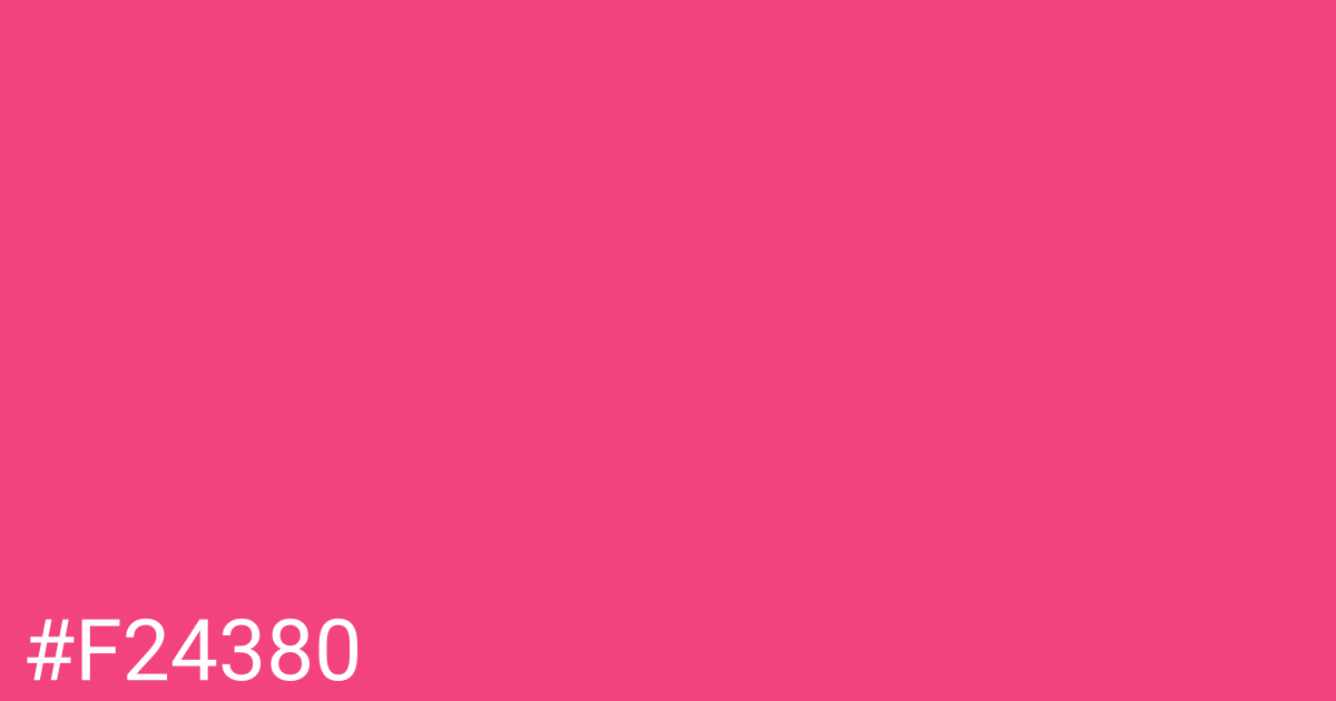 Hex color #f24380 graphic