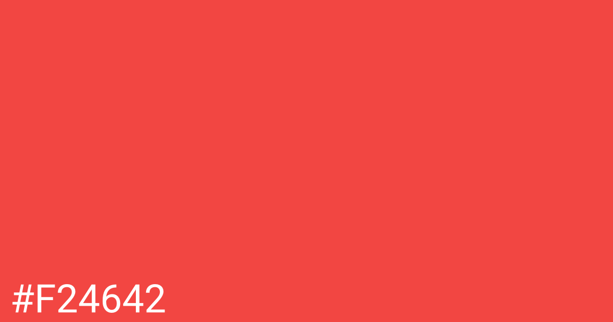 Hex color #f24642 graphic