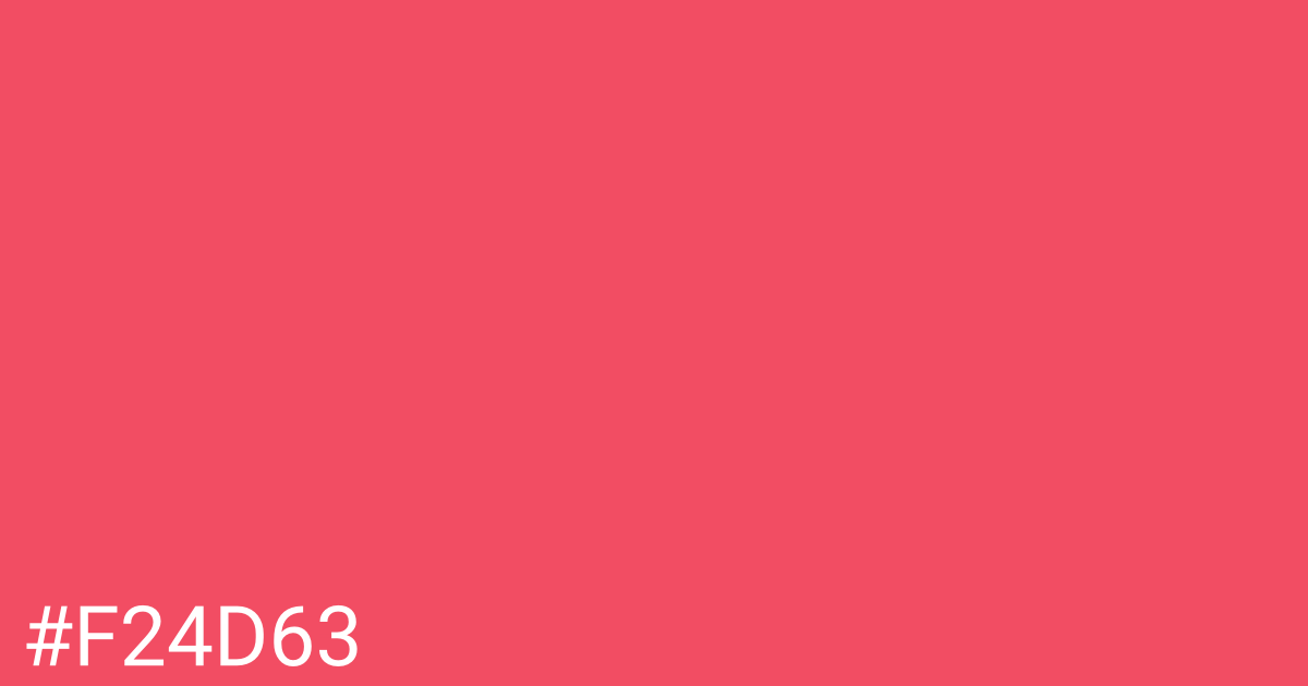 Hex color #f24d63 graphic