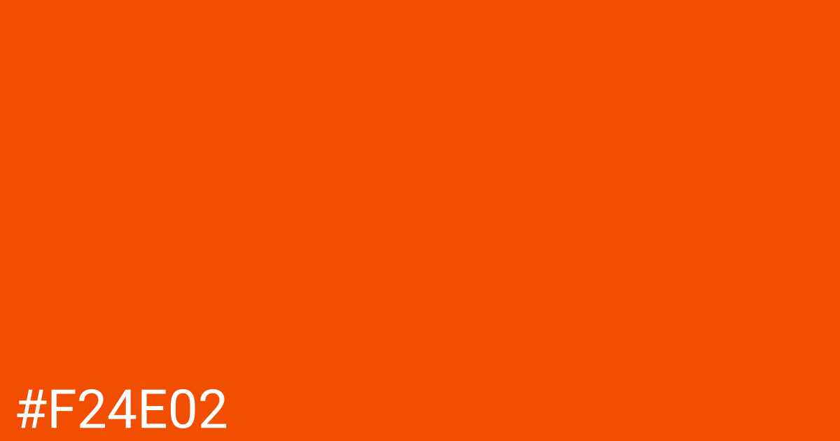 Hex color #f24e02 graphic