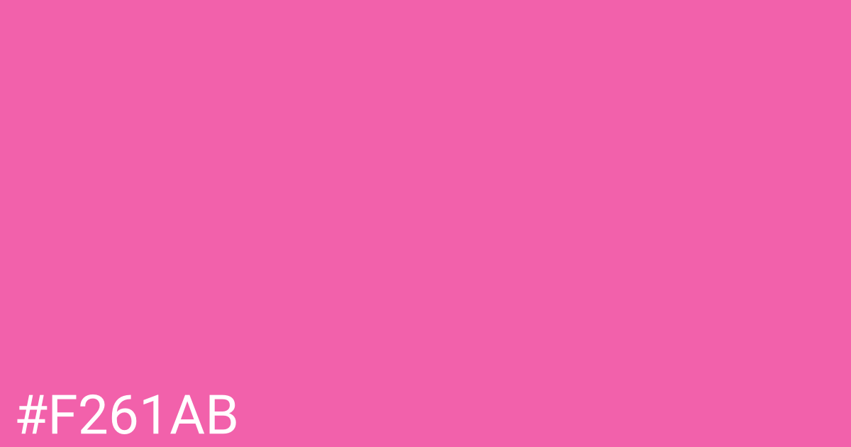 Hex color #f261ab graphic