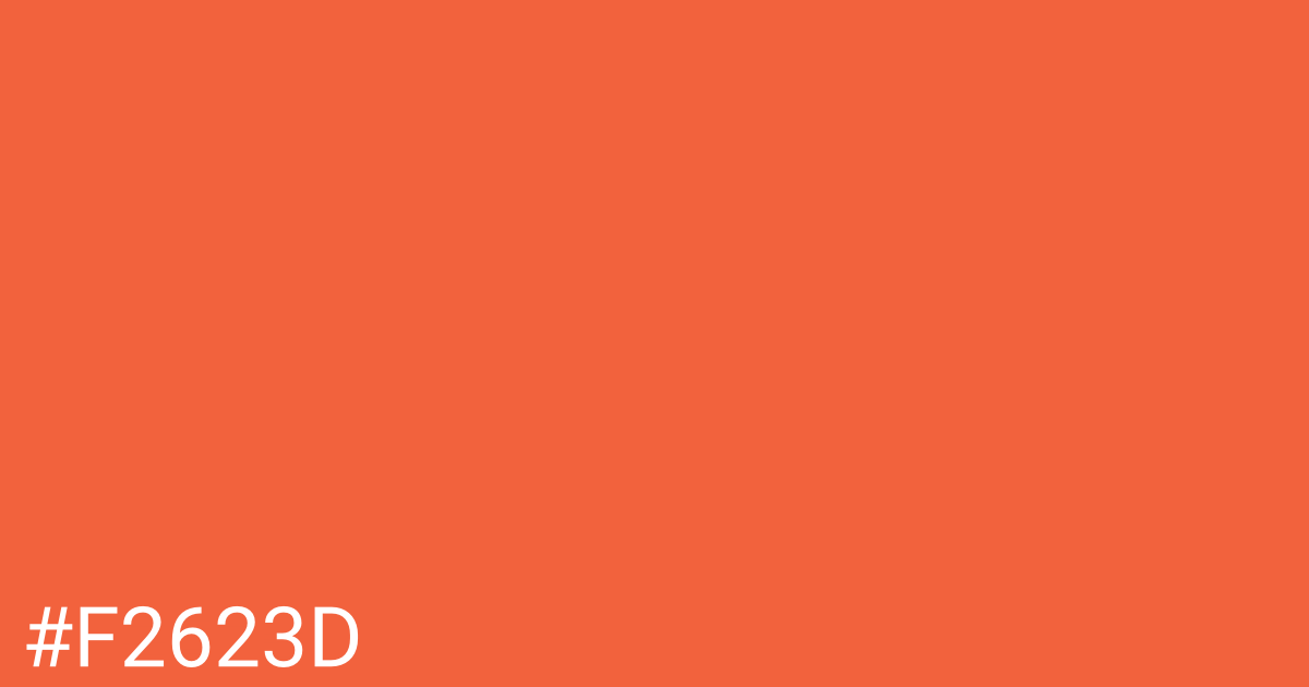 Hex color #f2623d graphic