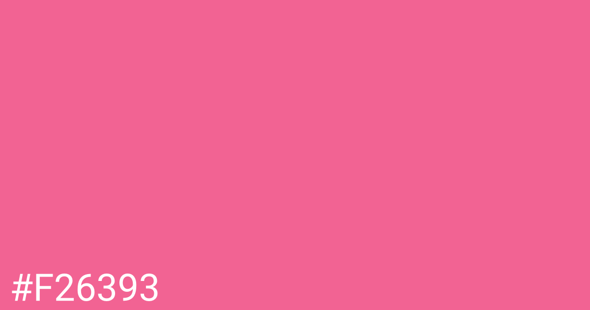 Hex color #f26393 graphic