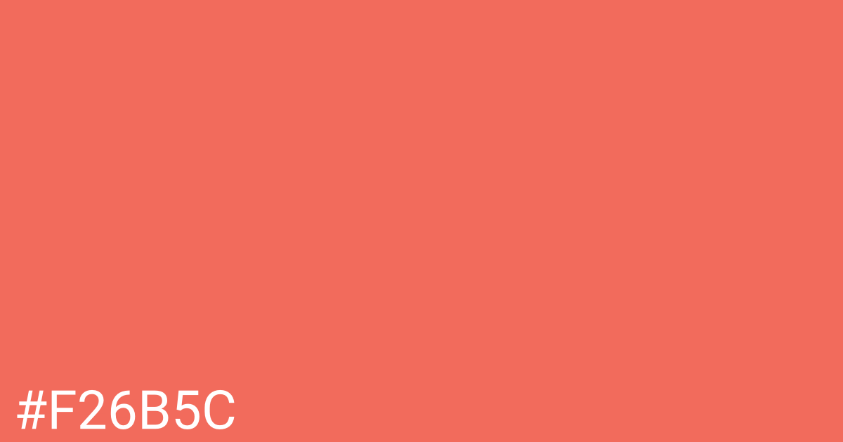 Hex color #f26b5c graphic