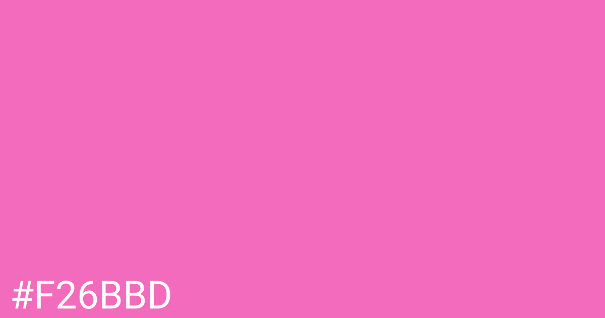 Hex color #f26bbd graphic