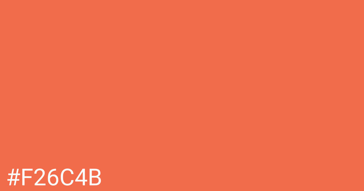 Hex color #f26c4b graphic