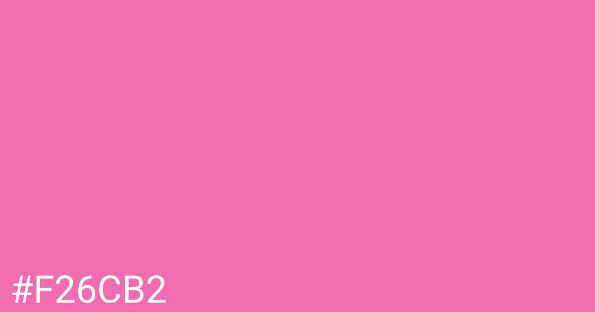 Hex color #f26cb2 graphic
