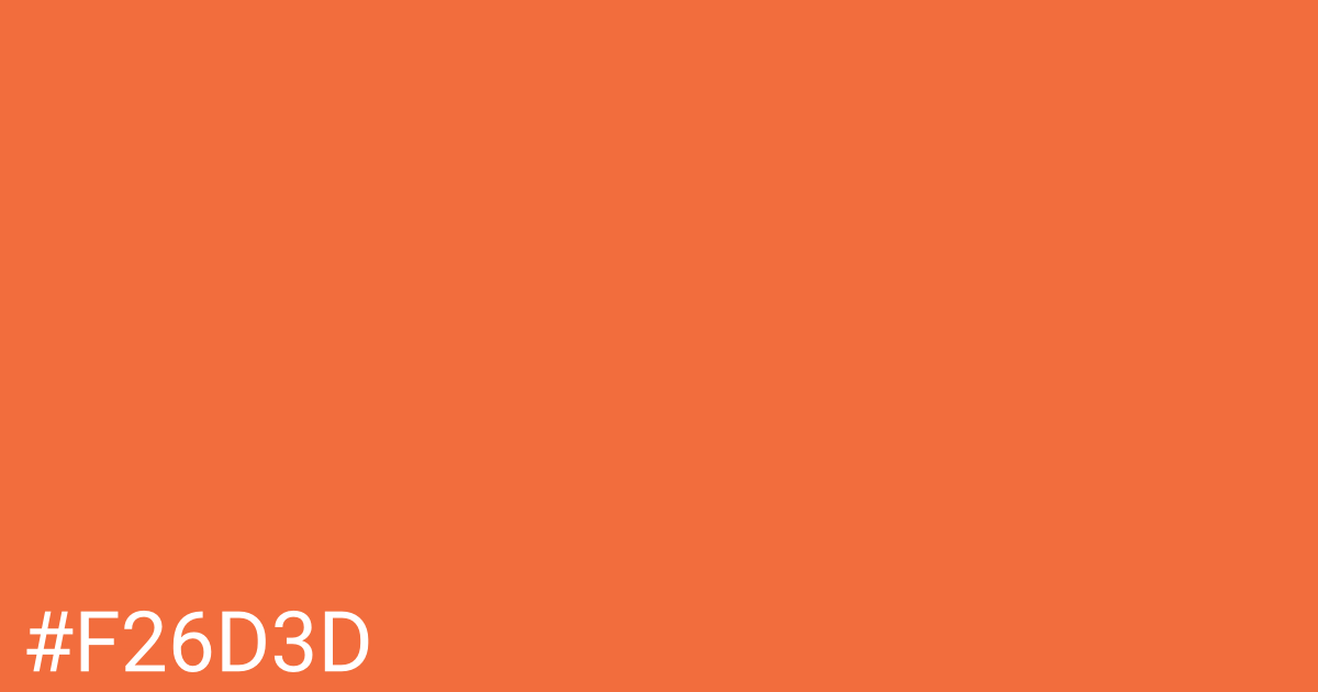 Hex color #f26d3d graphic