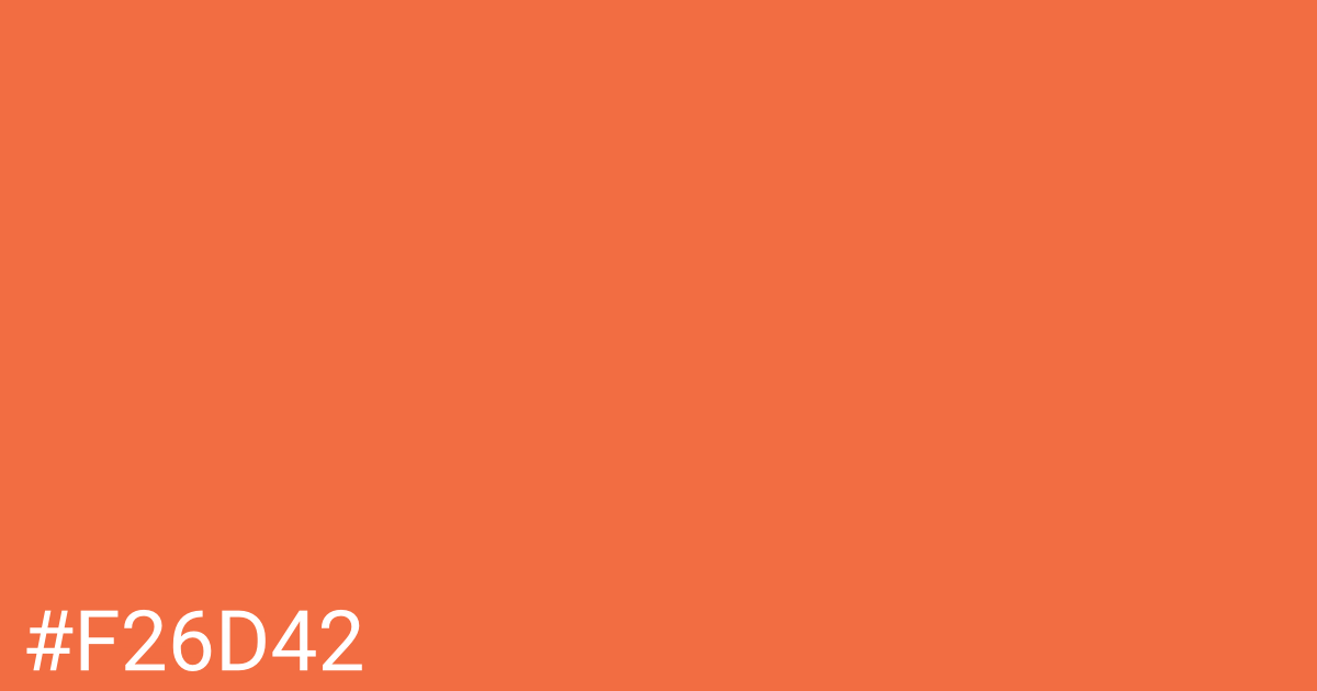 Hex color #f26d42 graphic