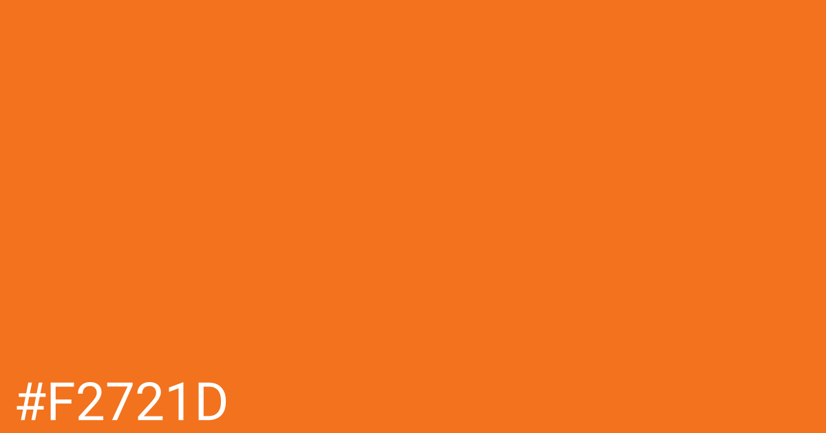 Hex color #f2721d graphic