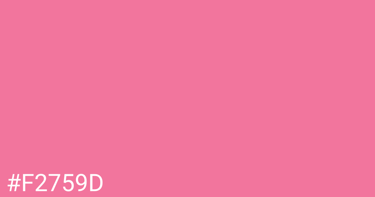 Hex color #f2759d graphic