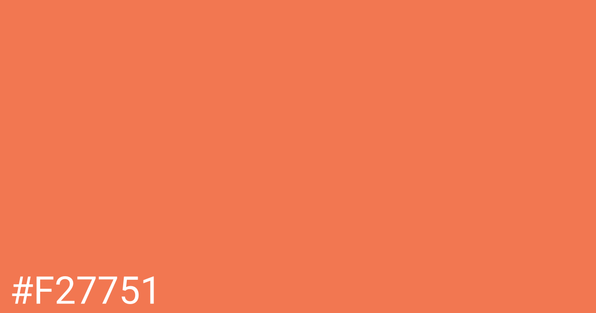 Hex color #f27751 graphic